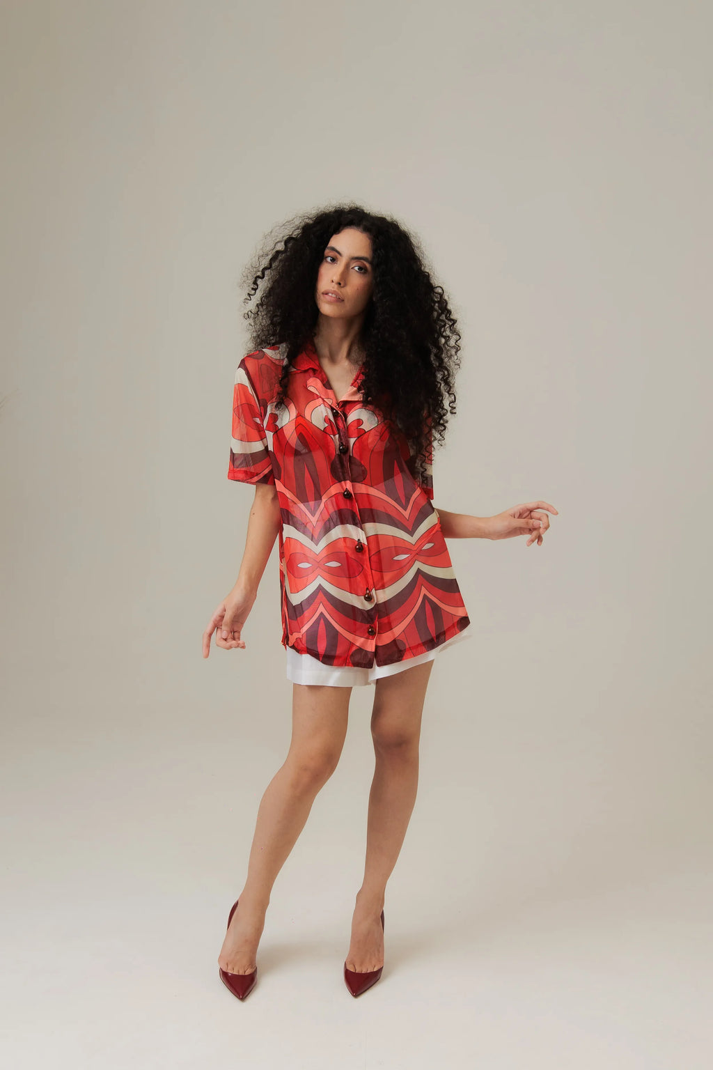 Camisa Botão Manga Curta