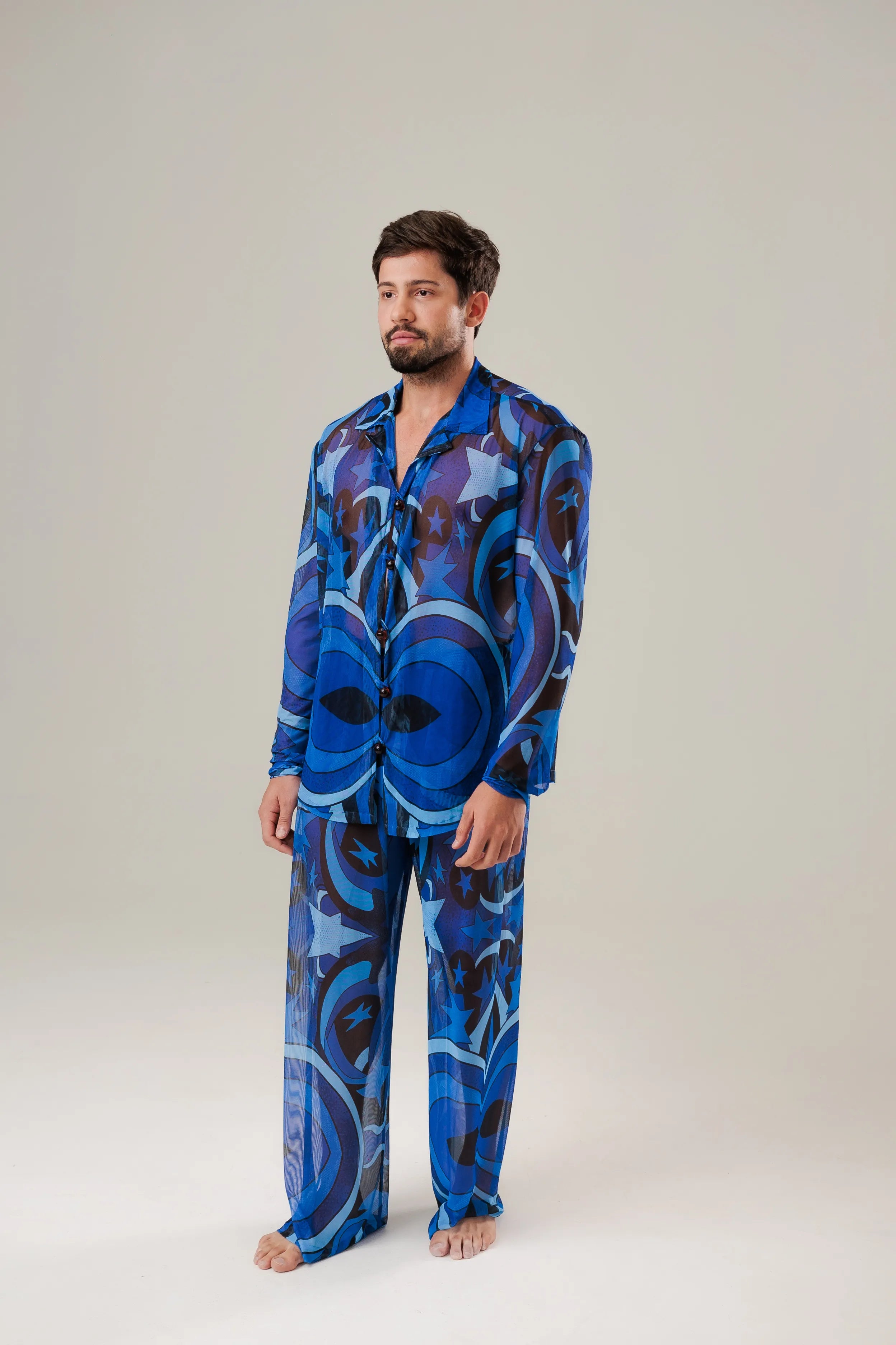 Camisa Botão Manga Longa