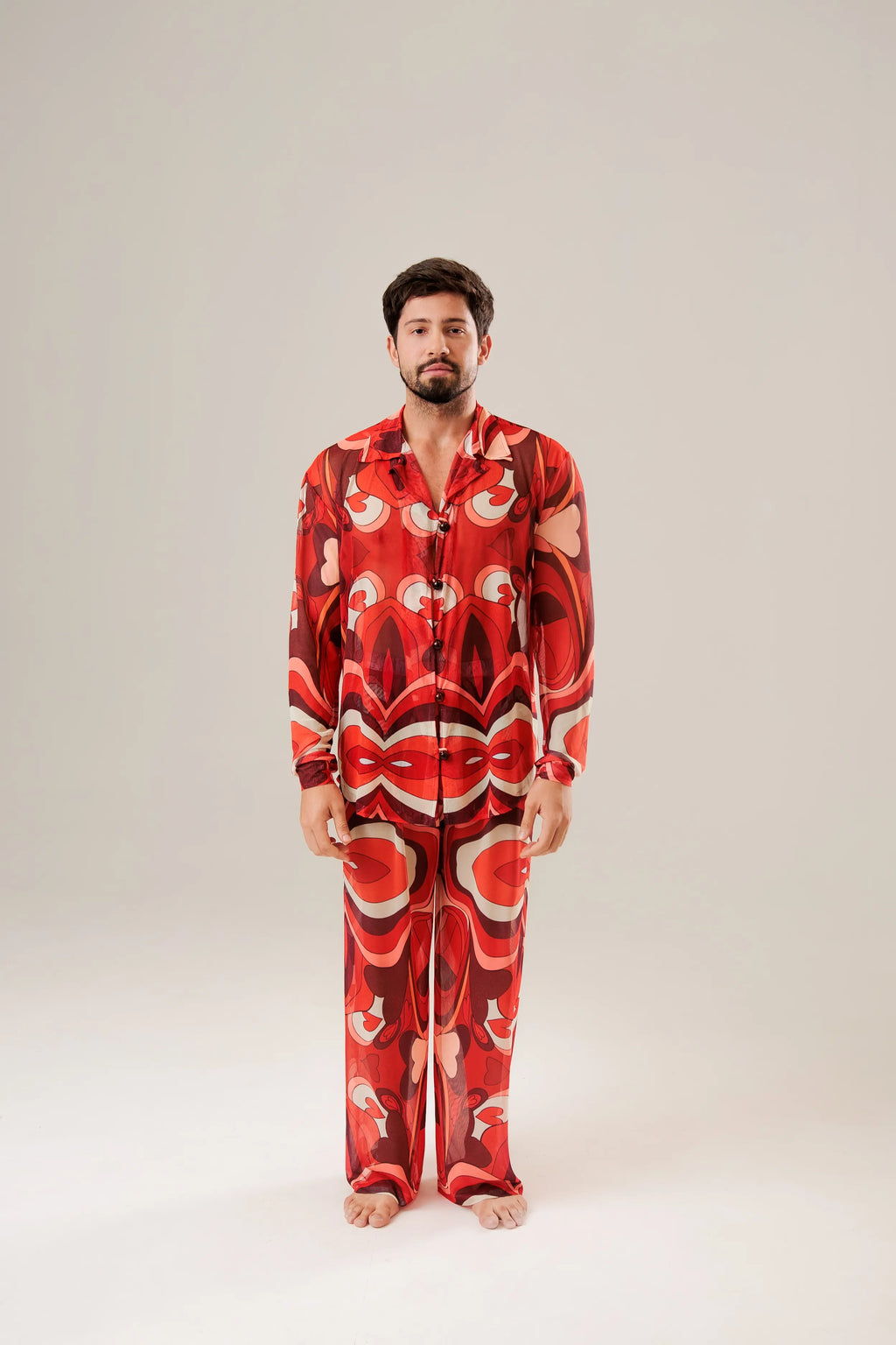 Camisa Botão Manga Longa