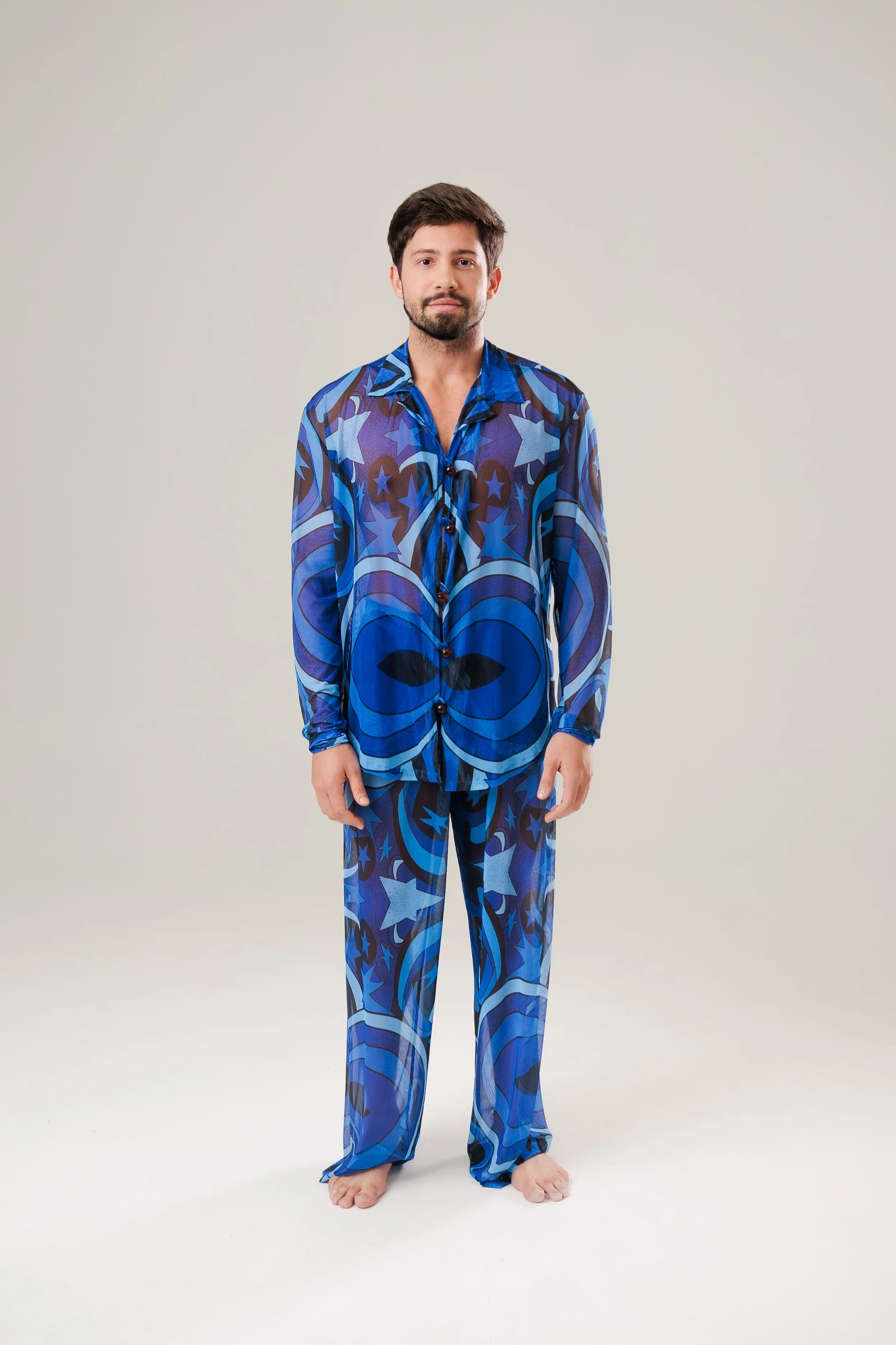 Camisa Botão Manga Longa