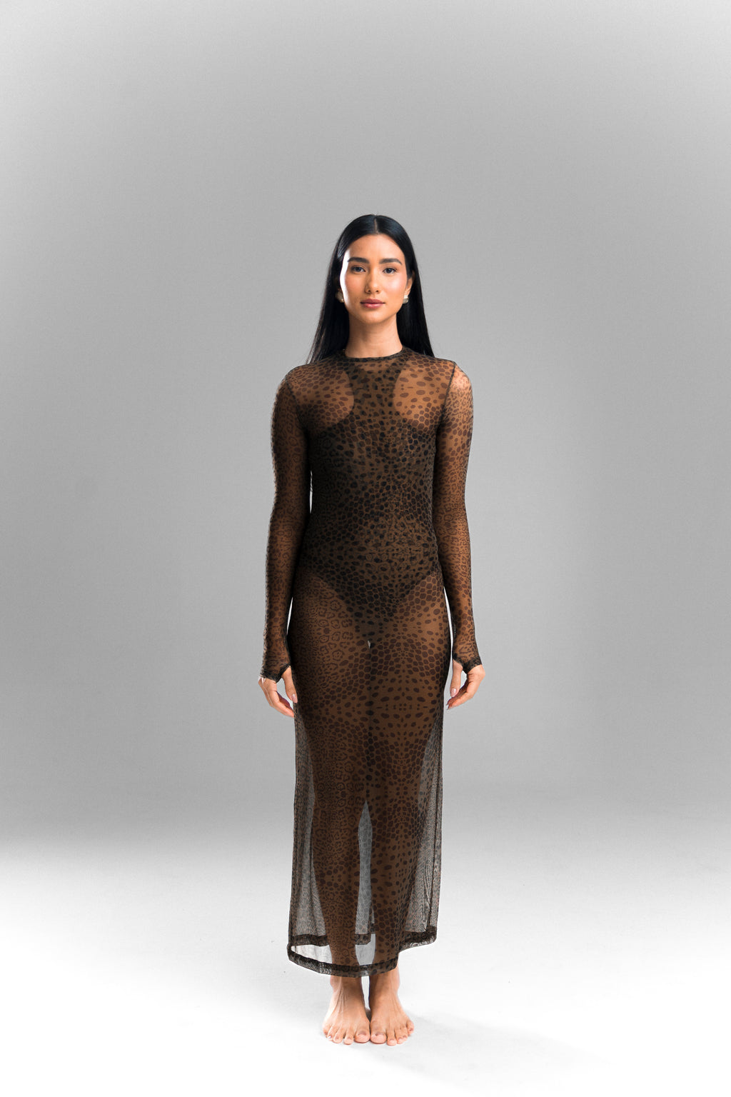 Vestido Manga Longa Selvagem