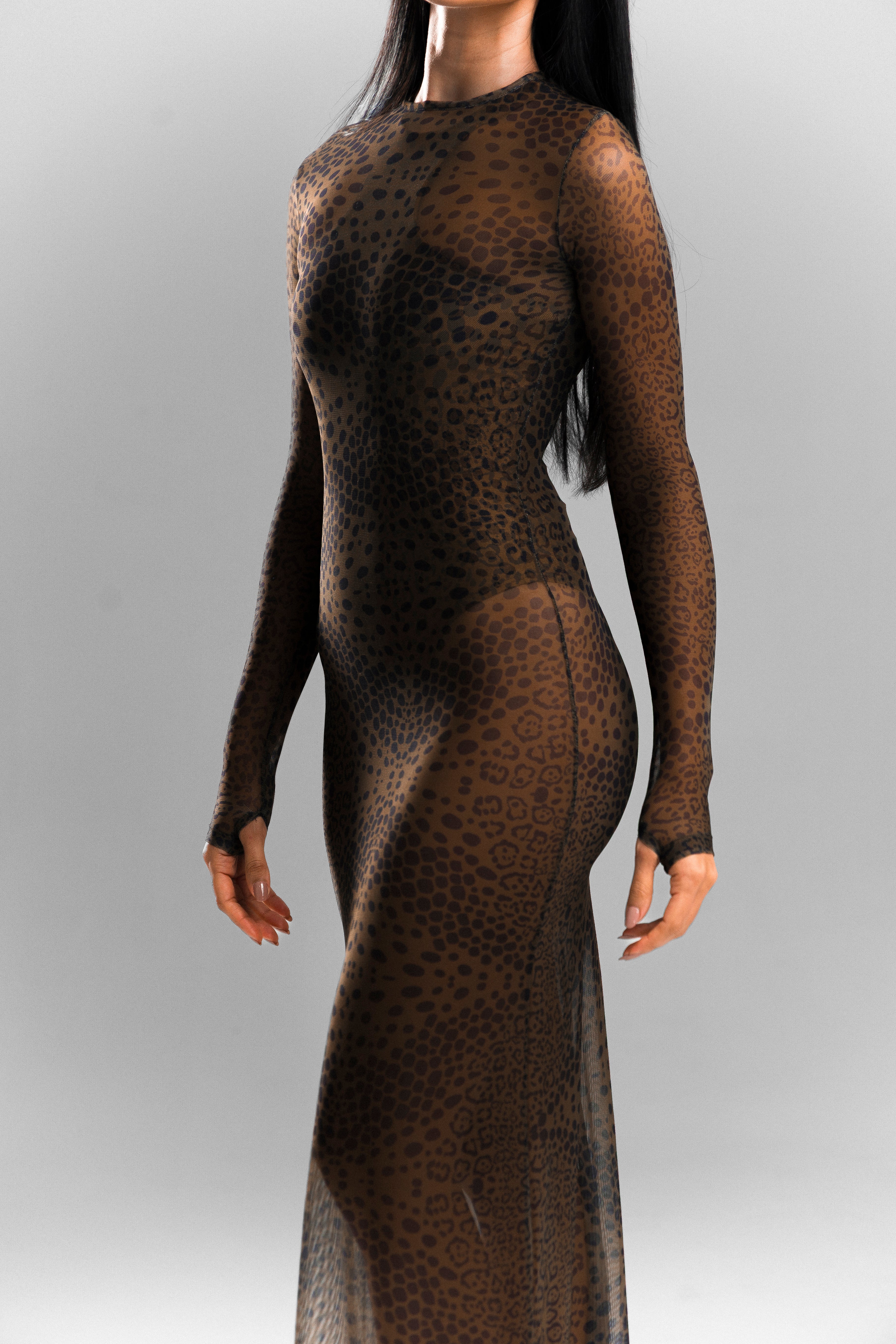 Vestido Manga Longa Selvagem