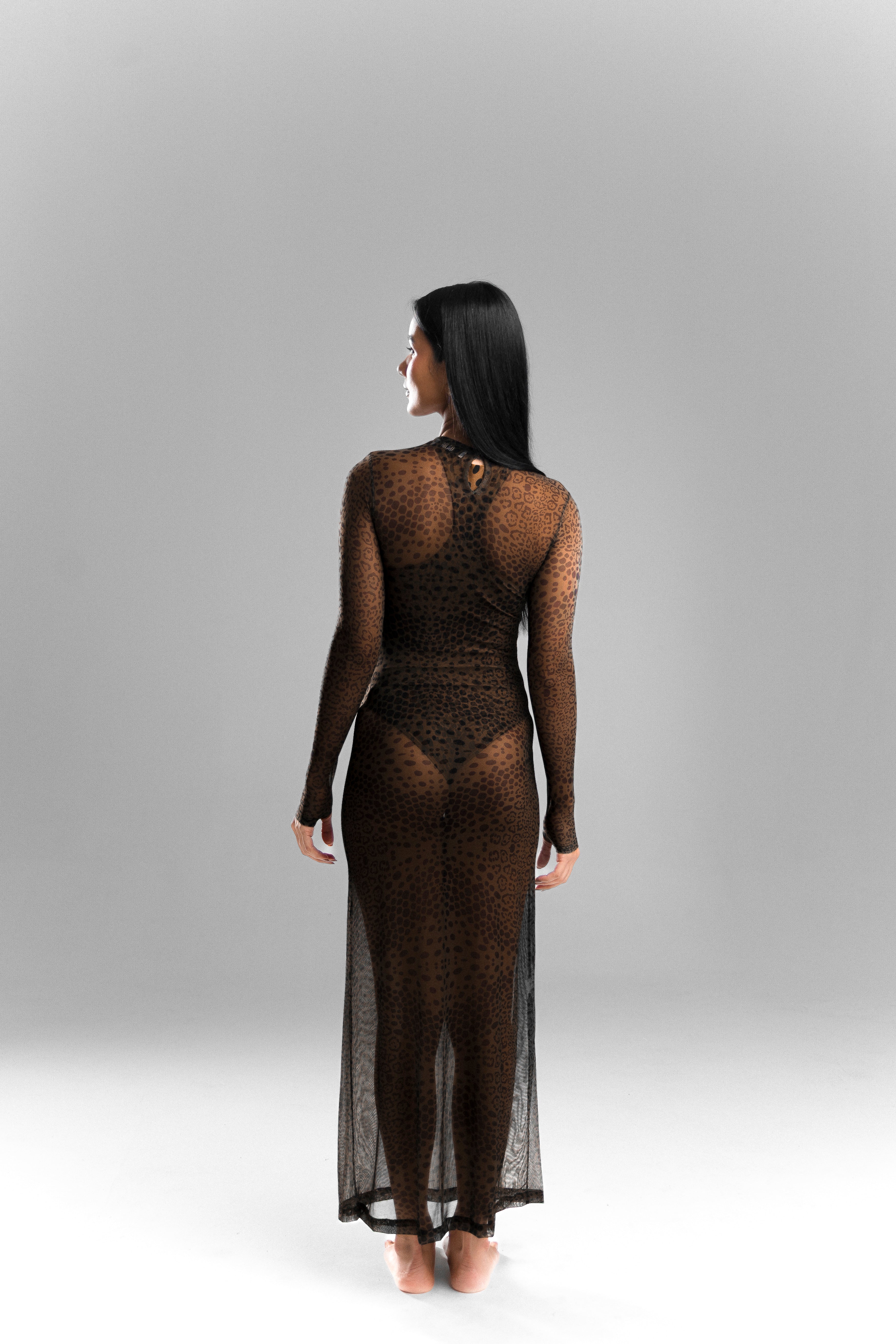 Vestido Manga Longa Selvagem